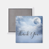 白鳥と美しい青飛んでいる空ありがとう マグネット (正面/裏面)