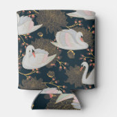 白鳥と菊、自然のパターン。 缶クーラー (裏面)