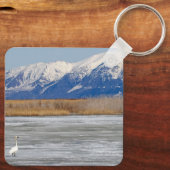 白鳥と雪 キーホルダー (裏面)