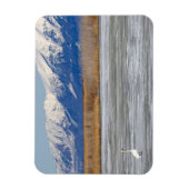 白鳥と雪 マグネット (縦)