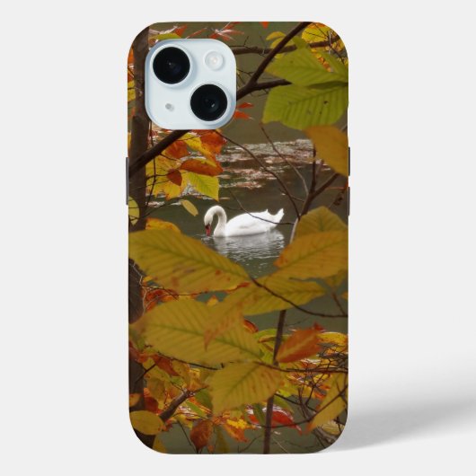 白鳥のいる秋の池 Case-Mate iPhoneケース (裏面)
