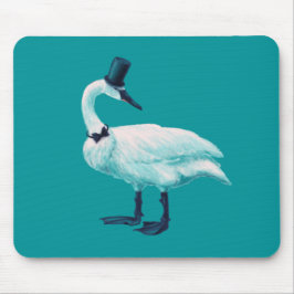 白鳥のおもしろいバードウォッチング マウスパッド