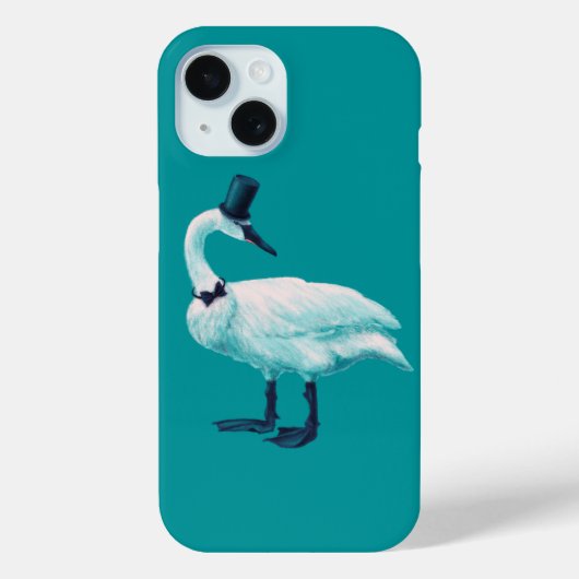 白鳥のおもしろいバードウォッチング Case-Mate iPhoneケース (裏面)