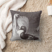 白鳥のアヒルの白黒鳥のToileの装飾用クッション クッション (ブランケット)