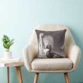 白鳥のアヒルの白黒鳥のToileの装飾用クッション クッション (椅子)