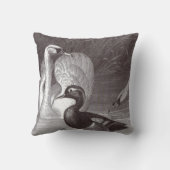 白鳥のアヒルの白黒鳥のToileの装飾用クッション クッション (裏面)