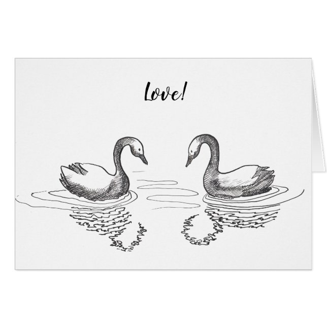 白鳥のインク。 (正面横)