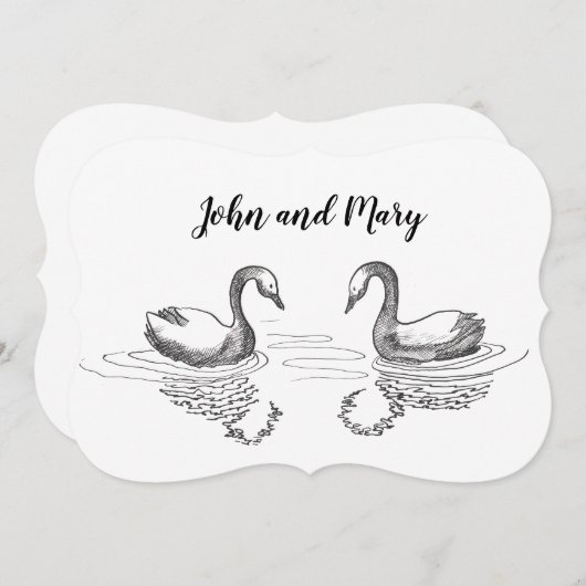 白鳥のインク。 (正面/裏面)