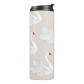 白鳥のエレガンス：装飾用の白いパターン。 タンブラー (回転左)