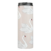 白鳥のエレガンス：装飾用の白いパターン。 タンブラー (裏面)