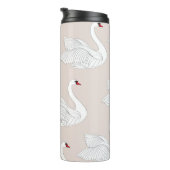 白鳥のエレガンス：装飾用の白いパターン。 タンブラー (回転右)