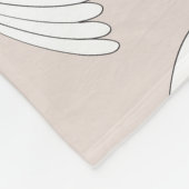 白鳥のエレガンス:装飾用の白いパターン。 フリースブランケット (角)