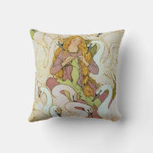 白鳥のエレノア野生のAbbottのファインアート クッション (裏面)