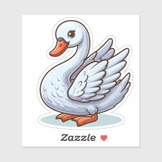 白鳥のカスタム切りビニールのシール シール (シート)
