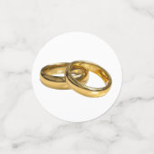 白鳥のカップルの黒と白ストライプの結婚の コンフェッティ (スモール正面)