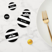 白鳥のカップルの黒と白結婚の コンフェッティ (グループ)