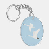 白鳥のカラーブロック キーホルダー (正面左)