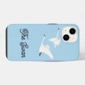 白鳥のカラーブロック iPhoneケース (裏面横)