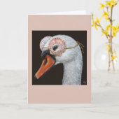 白鳥のカードをサキアする カード (黄色い花)