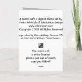 白鳥のギフト カード (裏面)