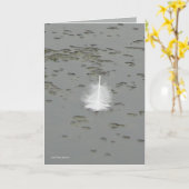 白鳥のギフト カード (黄色い花)