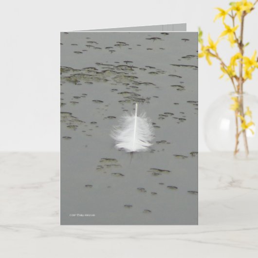 白鳥のギフト カード (黄色い花)