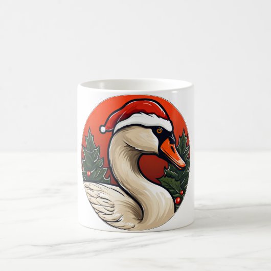 白鳥のクリスマス コーヒーマグカップ (中央)