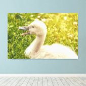 白鳥のサイグネットをミュート キャンバスプリント (インサイチュ (ウッドフロア))