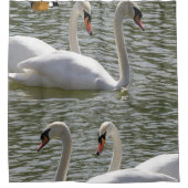 白鳥のシャワーカーテン シャワーカーテン (正面)