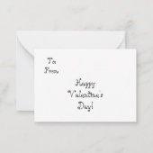 白鳥のバレンタインデー ノートカード (裏面)