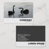 白鳥のブラックグリーティング 名刺 (正面/裏面)