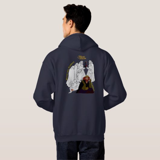 白鳥のプリンセスの人の両面スケッチのフード付きスウェットシャツ パーカ (裏面フル)