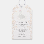 白鳥のプリンセスポップ・アートのは彼女が好きな時にポップ ギフトタグ (裏面)