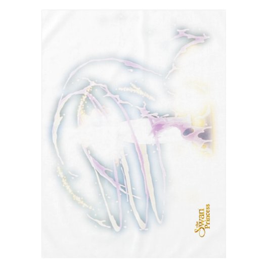 白鳥のプリンセスOdetteは横のテーブルクロスを形づけます テーブルクロス (正面)