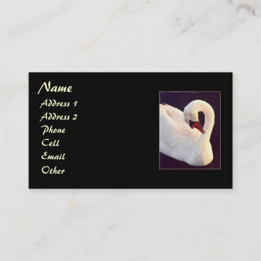 白鳥のプロフィールをミュート 名刺 (正面)