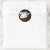 白鳥の丸シール ラウンドシール (バッグ)