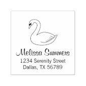 白鳥の住所2 セルフインキングスタンプ (デザイン)