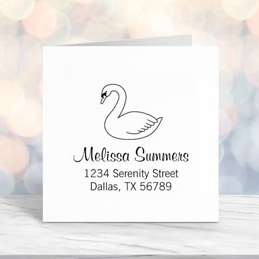 白鳥の住所2 セルフインキングスタンプ