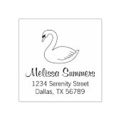 白鳥の住所2 ラバースタンプ (インプリント)