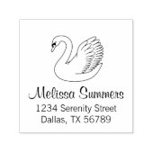 白鳥の住所 セルフインキングスタンプ (デザイン)