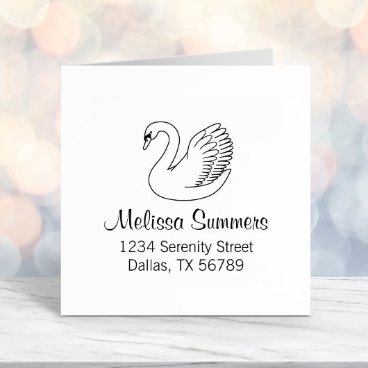 白鳥の住所 セルフインキングスタンプ