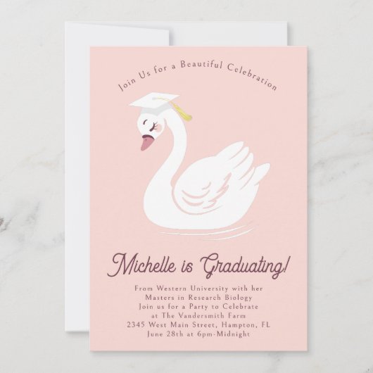 白鳥の卒業式 招待状 (正面)