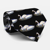 白鳥の反射のタイ ネクタイ (ロール)