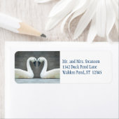 白鳥の国の結婚式のラベル ラベル (インサイチュ)