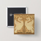 白鳥の壁紙のデザイン 缶バッジ (正面&裏面)