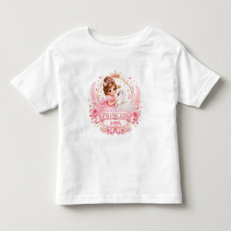 白鳥の姫のピンクのフェアリーテイルの誕生日パーティー トドラーTシャツ