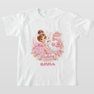 白鳥の姫 ピンクの妖精の物語 誕生日パーティー Tシャツ