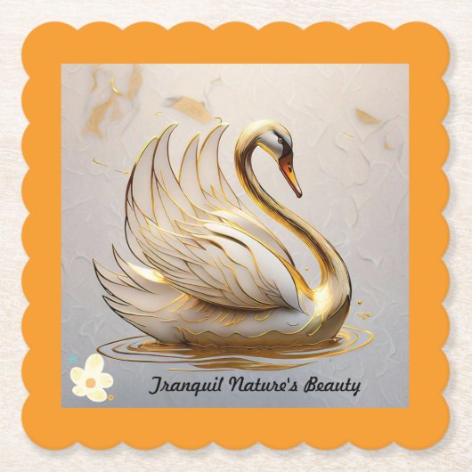 「白鳥の平和的領域」 ペーパーコースター (正面)