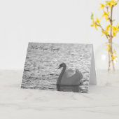 白鳥の悔やみや弔慰カード、最も深い悔やみや弔慰 カード (黄色い花)