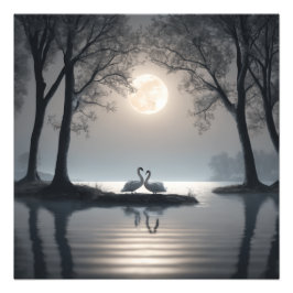 白鳥の愛のポスター フォトプリント           